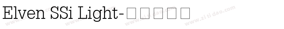 Elven SSi Light字体转换